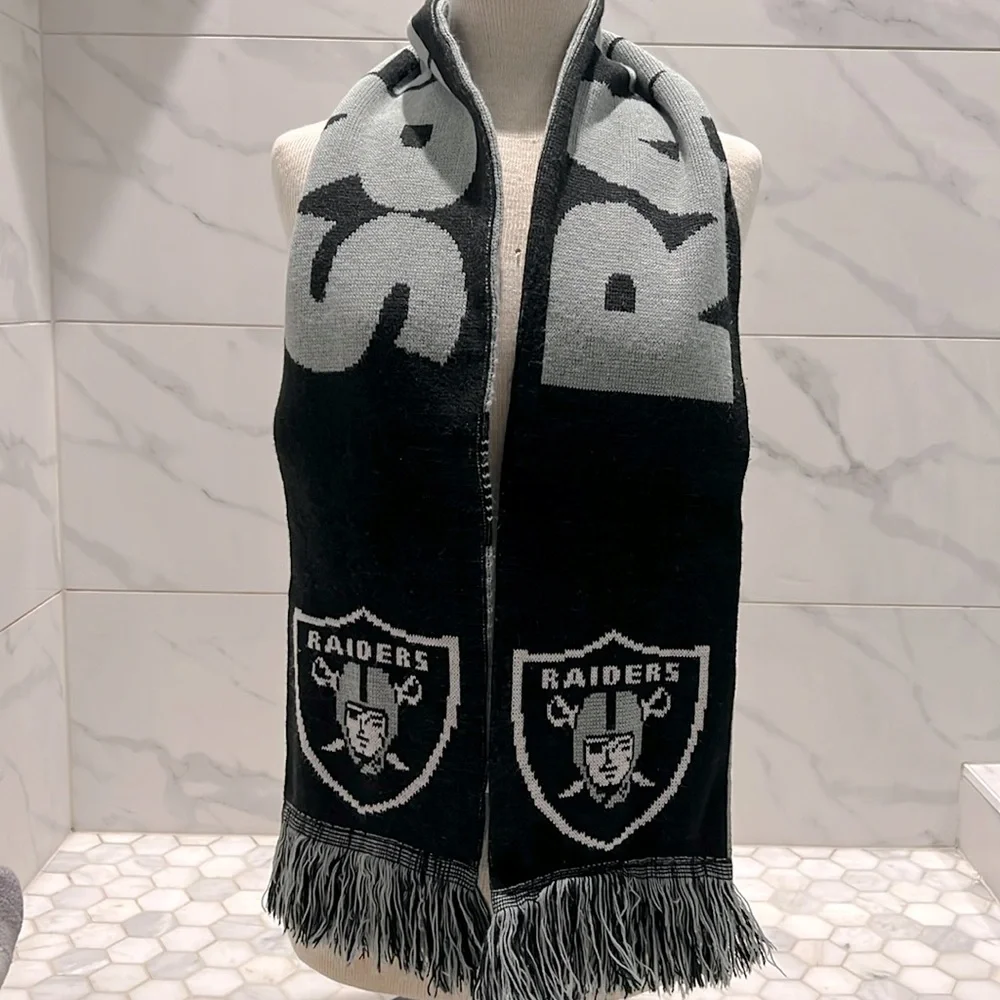 Forever Collectibles Las Vegas Raiders Team Scarf Double Sided Unisex Scarf